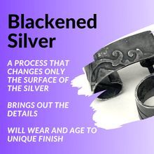 Load image into Gallery viewer, Dark Sterling Silver Deco Pattern Curl Stud Earrings