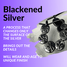 Load image into Gallery viewer, Sterling Silver Blackened Pattern Earrings