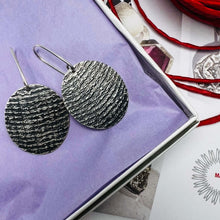 Load image into Gallery viewer, Fabric Print Sterling Silver Earrings