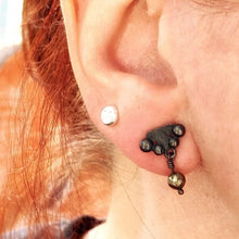 Load image into Gallery viewer, Sterling Silver with Pyrite Bead Stud Earrings