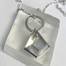 Load image into Gallery viewer, Crystal Quartz Prism and Sterling Silver Pendant