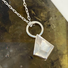 Load image into Gallery viewer, Crystal Quartz Prism and Sterling Silver Pendant