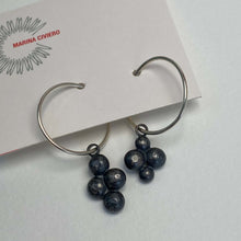 Load image into Gallery viewer, Sterling Silver Drop Hoop Earrings