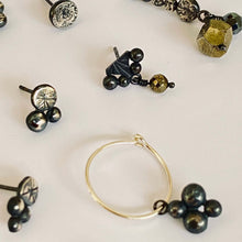 Load image into Gallery viewer, Sterling Silver Drop Hoop Earrings