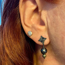 Load image into Gallery viewer, Sterling Silver with Hematite and Pyrite Bead Stud Earrings
