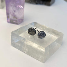 Load image into Gallery viewer, Sterling Silver Blackened Organic Stud Earrings