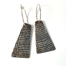 Load image into Gallery viewer, Sterling Silver Weave Pattern Hoop Earrings