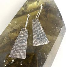 Load image into Gallery viewer, Sterling Silver Weave Pattern Hoop Earrings