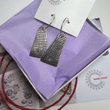 Load image into Gallery viewer, Sterling Silver Weave Pattern Hoop Earrings