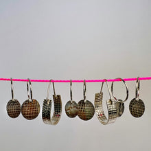 Load image into Gallery viewer, Fabric Print Sterling Silver Earrings