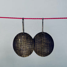 Load image into Gallery viewer, Fabric Print Sterling Silver Earrings design 2