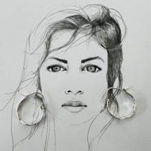Load image into Gallery viewer, Sterling Silver Hoop Earrings