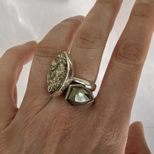 Load image into Gallery viewer, Pyrite Ring with Dark Satin Finish