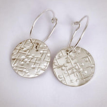 Load image into Gallery viewer, Round Hammered Earrings