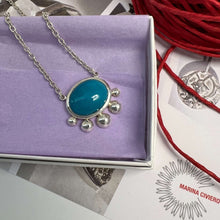Load image into Gallery viewer, Turquoise and Sterling Silver Pendant and Necklace