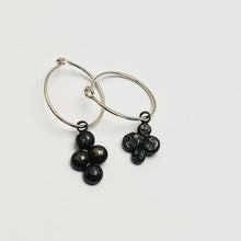 Load image into Gallery viewer, Sterling Silver Drop Hoop Earrings