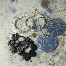 Load image into Gallery viewer, Round Hammered Earrings