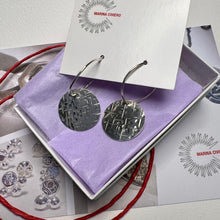 Load image into Gallery viewer, Round Hammered Earrings