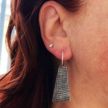 Load image into Gallery viewer, Sterling Silver Weave Pattern Hoop Earrings