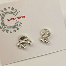 Load image into Gallery viewer, Sterling Silver Stamped Stud Earrings