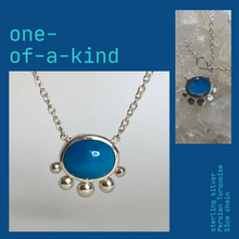 Load image into Gallery viewer, Turquoise and Sterling Silver Pendant and Necklace