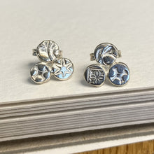 Load image into Gallery viewer, Sterling Silver Stamped Stud Earrings