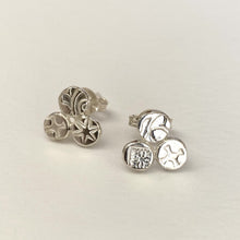 Load image into Gallery viewer, Sterling Silver Stamped Stud Earrings