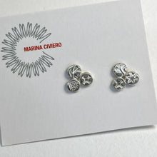 Load image into Gallery viewer, Sterling Silver Stamped Stud Earrings