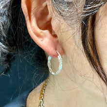 Load image into Gallery viewer, Sterling Silver Hoop Earrings