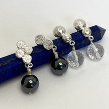 Load image into Gallery viewer, Sterling Silver and Hematite Bead Stud Earrings