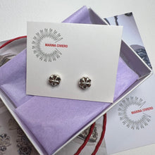 Load image into Gallery viewer, Sterling Silver Flower Stud Earrings