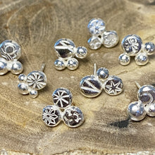 Load image into Gallery viewer, Sterling Silver Stamped Stud Earrings