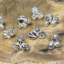 Load image into Gallery viewer, Sterling Silver Stamped Stud Earrings