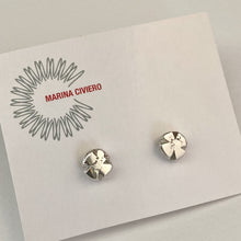 Load image into Gallery viewer, Sterling Silver Texture Cross Stud Earrings