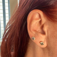 Load image into Gallery viewer, Sterling Silver Texture Cross Stud Earrings
