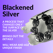 Load image into Gallery viewer, Sterling Silver Blackened Pattern Earrings
