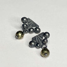 Load image into Gallery viewer, Sterling Silver with Pyrite Bead Stud Earrings
