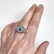 Load image into Gallery viewer, Lapis Lazuli and Sterling Silver Signet Ring
