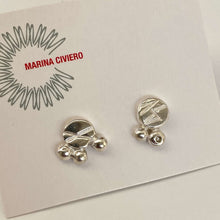 Load image into Gallery viewer, Sterling Silver Stamped Stud Earrings
