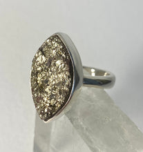 Load and play video in Gallery viewer, Pyrite Druzy Ring
