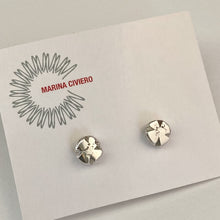 Load image into Gallery viewer, Sterling Silver Texture Cross Stud Earrings
